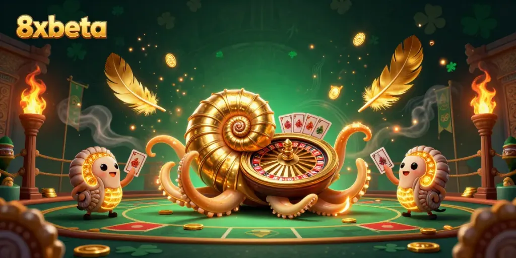 Experience high-energy gameplay with 8xbeta featuring a giant nautilus roulette wheel and engaging interactions.